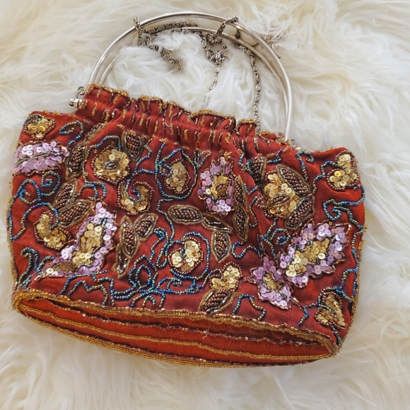 Sequins purse Handmade wristlets - Picture 5 of 9